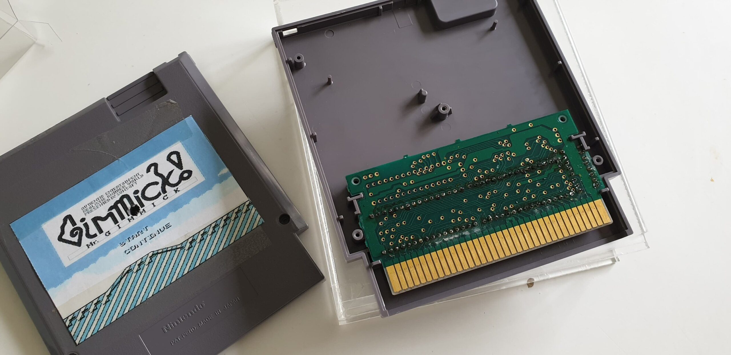 Mr. Gimmick Prototype Board and Cartridge