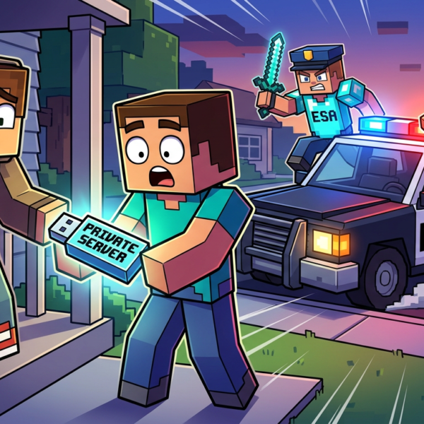 ESA busts a hand-to-hand transaction of a USB stick containing a Minecraft private server.